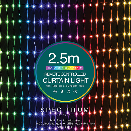 2.5M Spectrum Digital Remote Control Curtain Light
