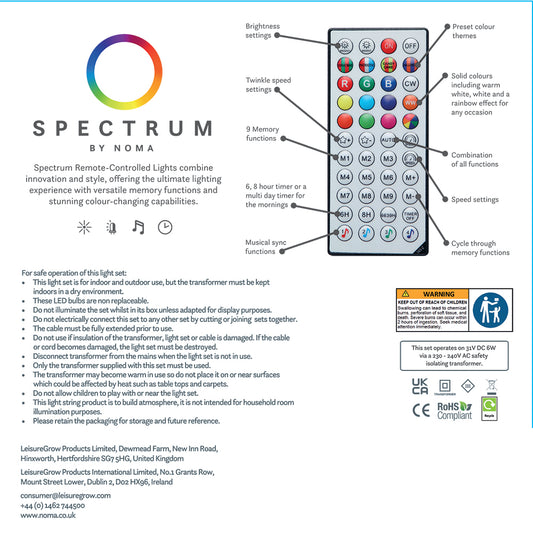1.8M Spectrum Digital Remote Control Icicle Spiral Tree
