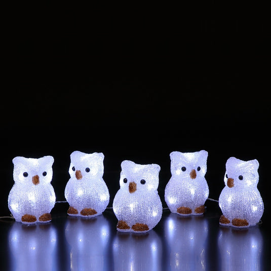 Set of 5 Acrylic Owls