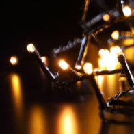 2000 Stardust Random Twinkling Décor Tree Lights with Black Cable