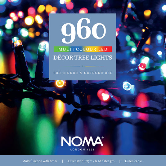 960 Multicolour Multifunction Décor Tree Lights with Green Cable