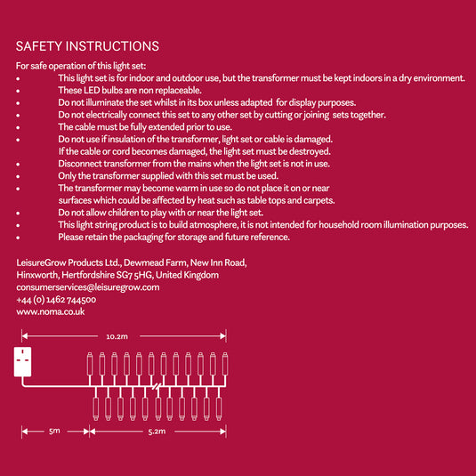 360 White Multifunction Cluster Lights with Green Cable