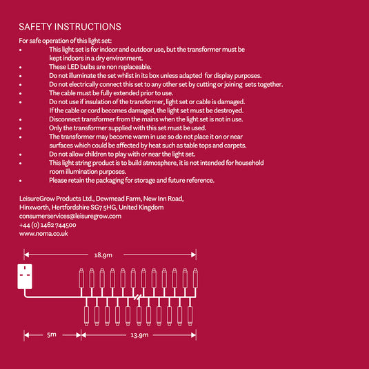 960 White Multifunction Cluster Lights with Green Cable