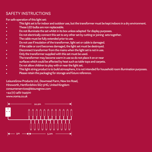 360 Multicolour Multifunction Cluster Lights with Green Cable