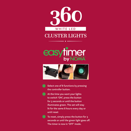 360 White Multifunction Cluster Lights with Clear Cable