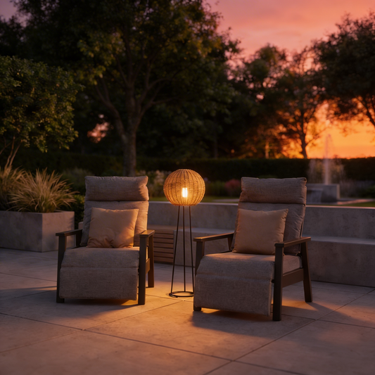 Orta Sesame Rattan Floor Lamp