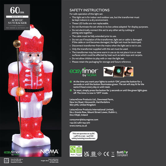 60cm Acrylic Nutcracker With Baton