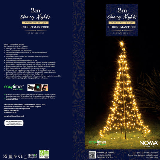 2M Starry Nights Pole Tree