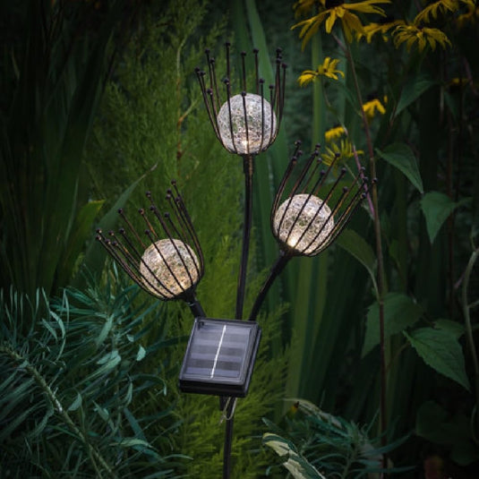 Triple Thistle Flower Stake Light