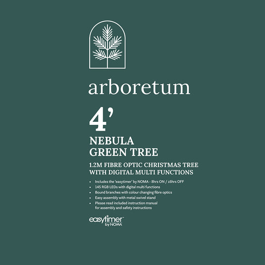 1.2M Nebula Green Tree With Multi-Colour LED Strands