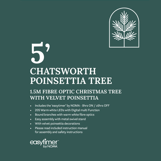 1.5M Chatsworth Tree With Pointsettia