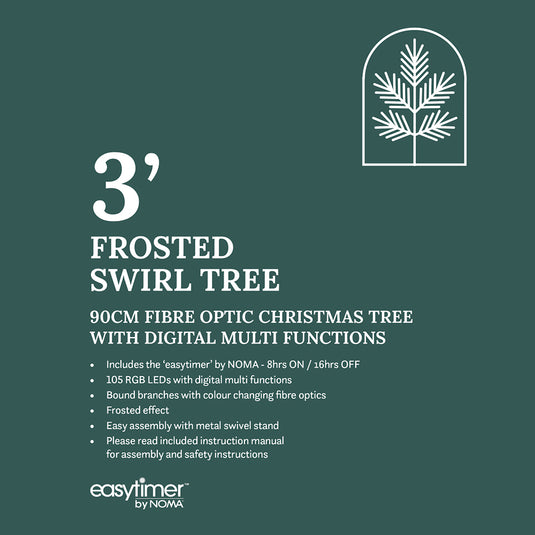 90CM Frosted Swirl Fibre Optic