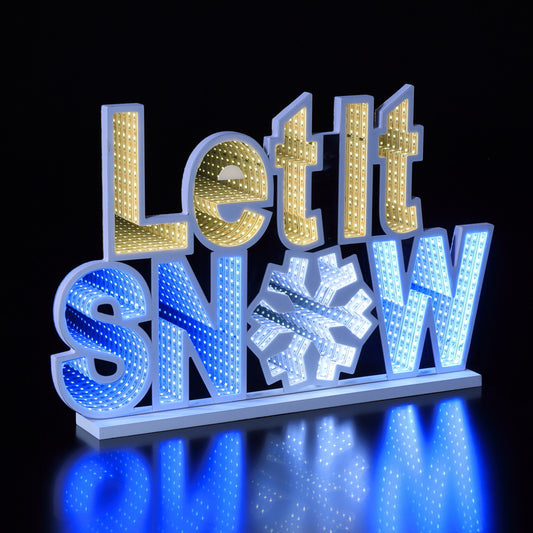 32CM Infinity "Let It Snow" Sign