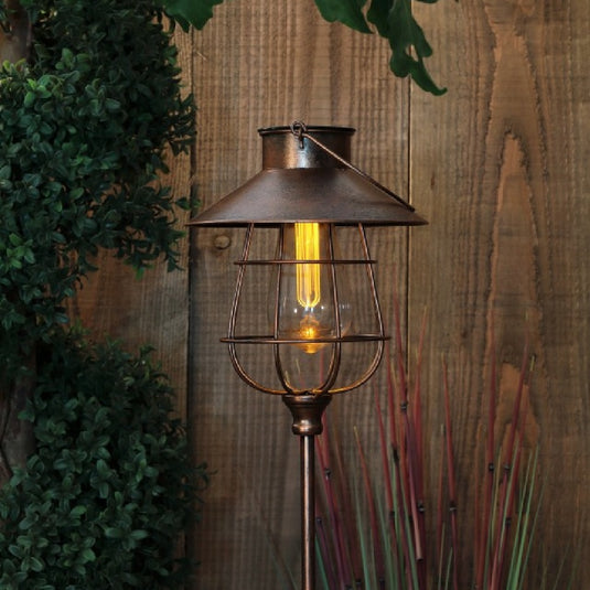 Solar Copper Lantern Stake with Bulb