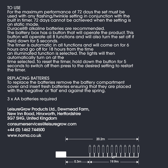 200 Fit & Forget Warm White Multifunction String Lights