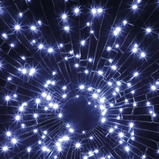 600 Fit & Forget White Multifunction String Lights