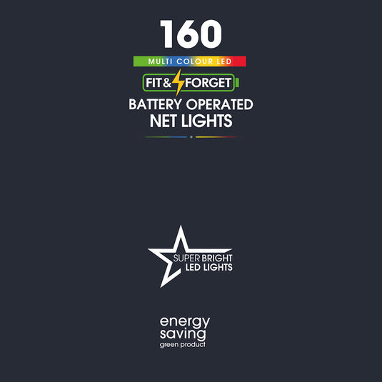 160 Fit & Forget Multicolour Multifunction Net Lights