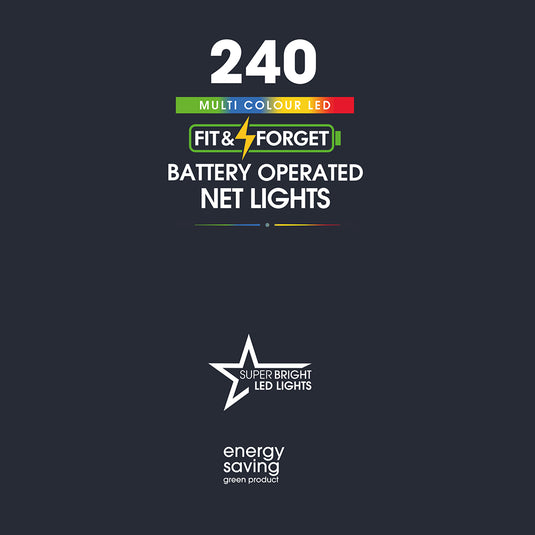 240 Fit & Forget Multicolour Multifunction Net Lights