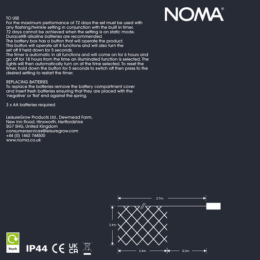 240 Fit & Forget Multicolour Multifunction Net Lights