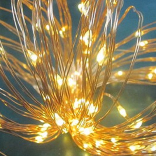 100 Solar Warm White LED Copper Wire Multifunction Lights
