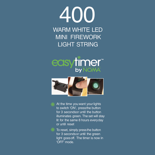 20 Mini Warm White Firework String Lights - 400 LEDs