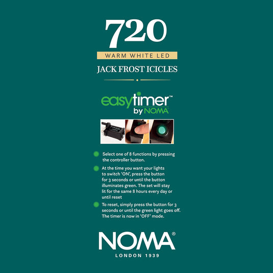 720 Warm White Multifunction Jack Frost Icicles with Clear Cable