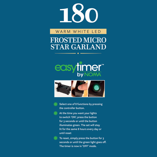 180 Warm White Multifunction Frosted Micro Star Light