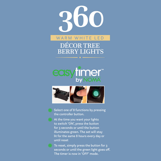 360 Warm White Décor Berry Lights