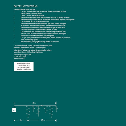 10M Warm White Snowing Icicles With White Cable - 480 LEDS