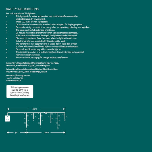 20M Warm White Snowing Icicles With White Cable 960 LEDS