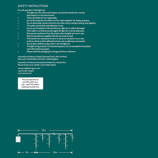 10M White Snowing Icicles With White Cable - 480 LEDS