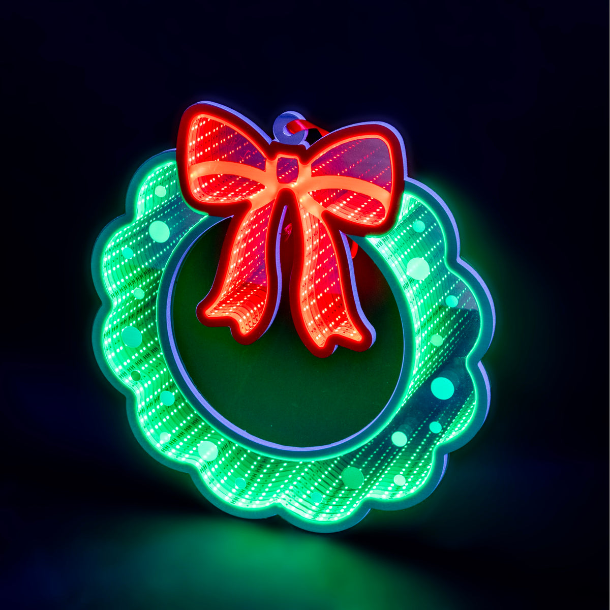 Hanging Wreath Infinity Light