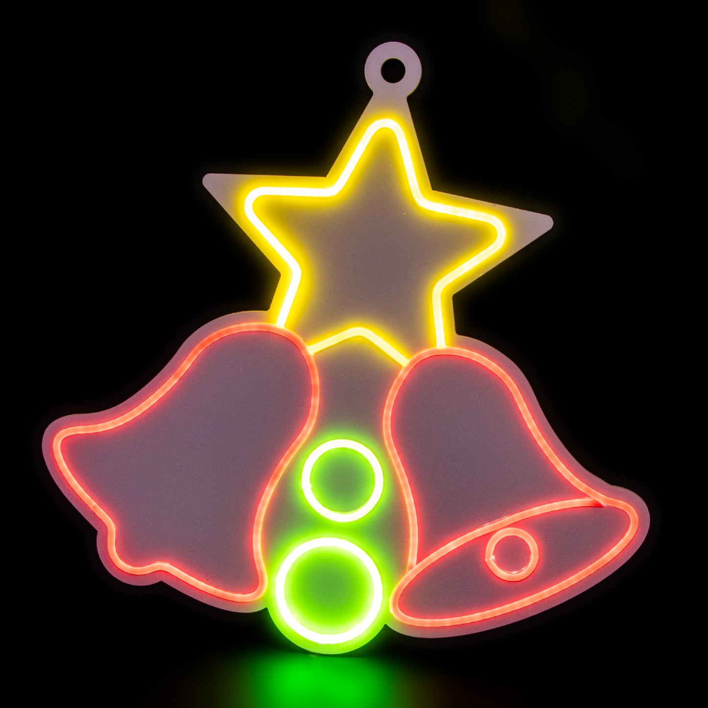 60CM Neon Star & Bells