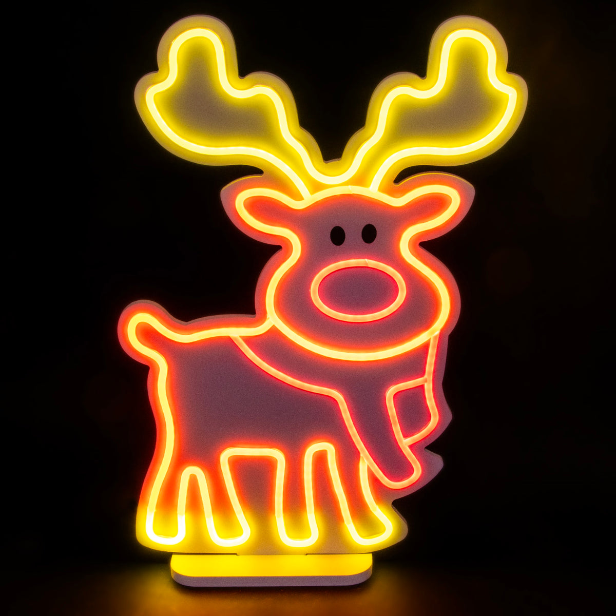 60CM Neon Reinder With Scarf