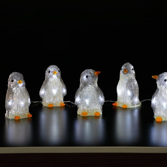 5 Acrylic Penguin String Lights