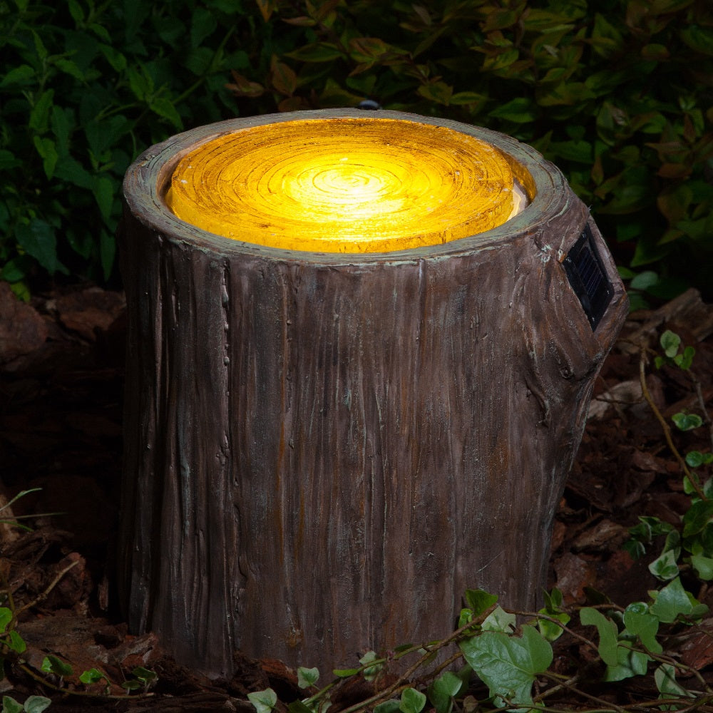Woodland Decorative Tree Stump - Small (Solar)