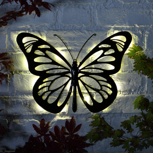 Butterfly LED Metal Plaque