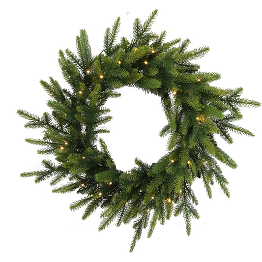 24' Nordman Fir Pre Lit Wreath