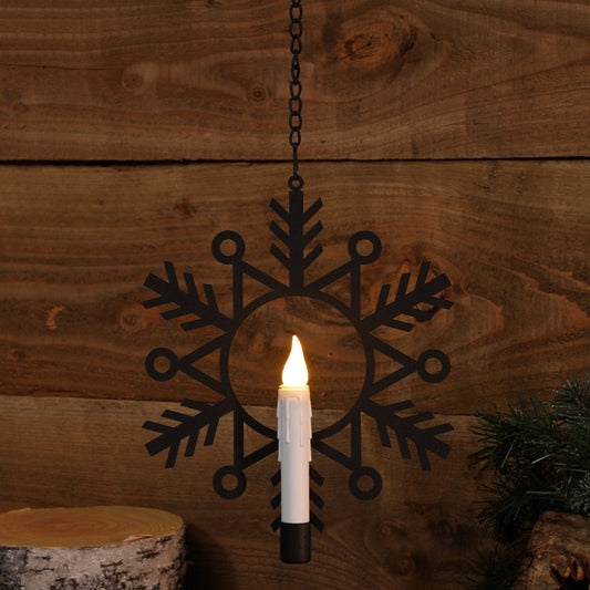 29cm Black Hanging Snowflake