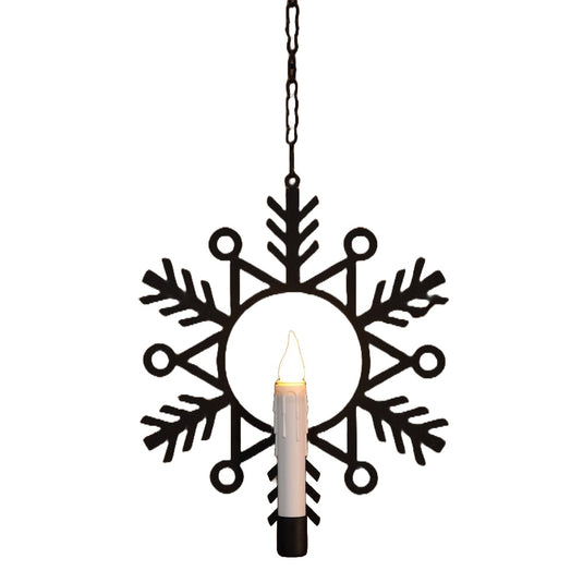 29cm Black Hanging Snowflake