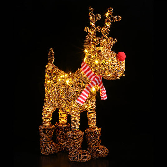75cm Brown Wicker Rudolph - 120 LEDs