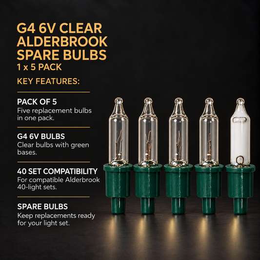 1 x 5 G4 6V Clear Alderbrook Spare Bulbs - Compatible with 40 Set