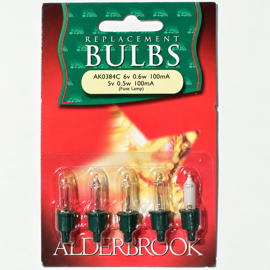 1 x 5 G4 6V Clear Alderbrook Spare Bulbs - Compatible with 40 Set