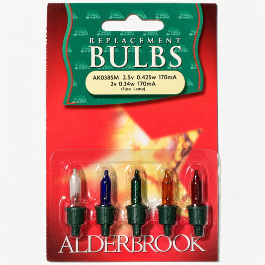 1 x 5 K4 2.5v Multicolour Alderbrook Spare Bulbs - Compatible with 100 Set