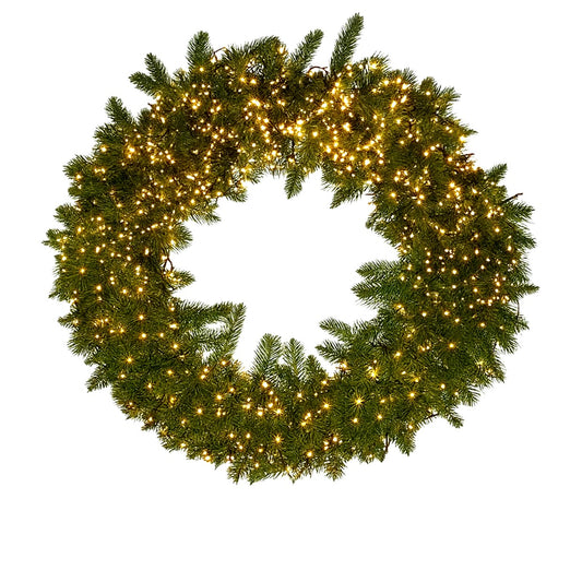 48" Warm White Pre-Lit Highgrove Wreath - 960 LEDs