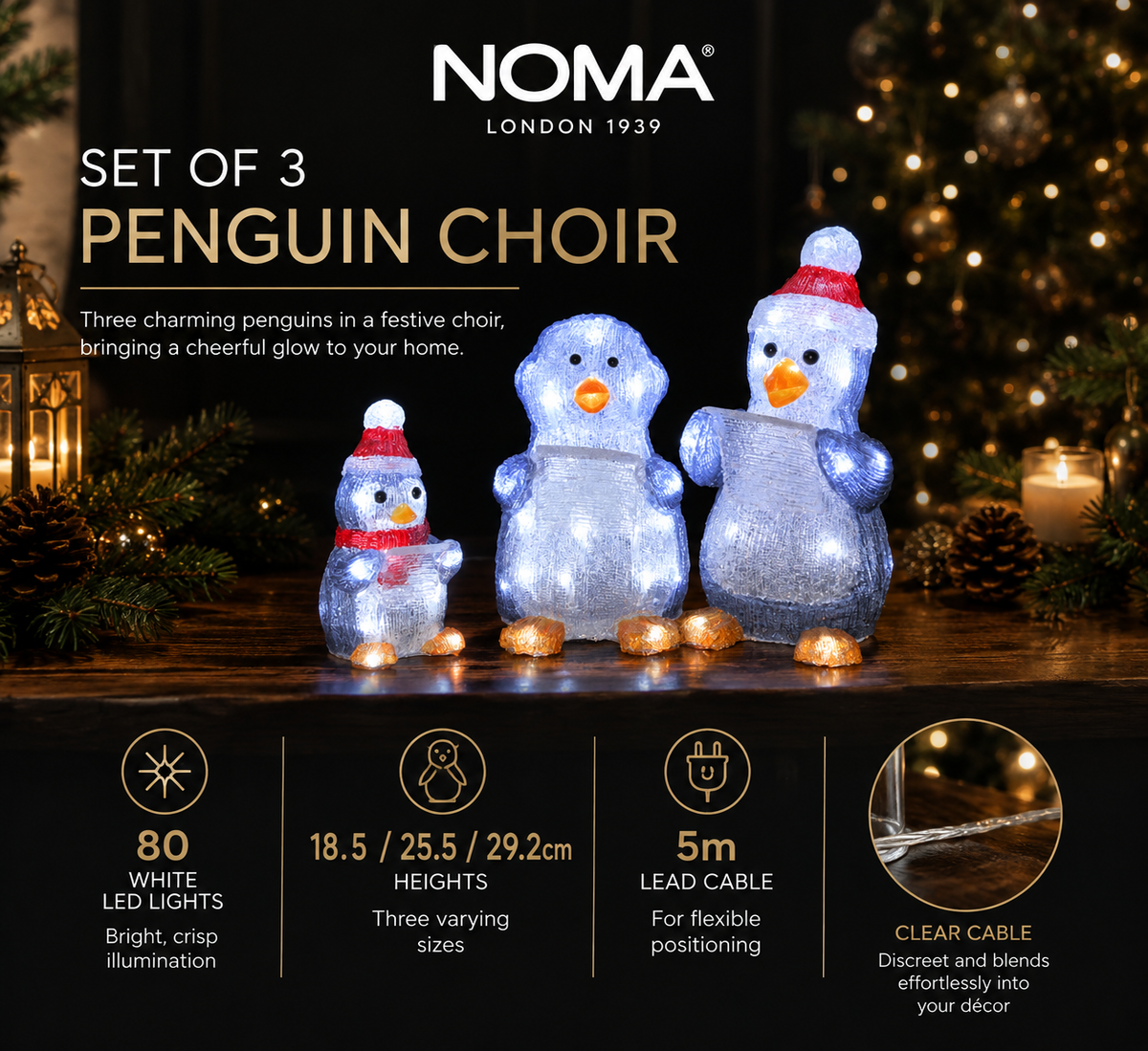 Set of 3 Penguin Choir