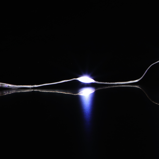 200 White Flexi Wire Lights with Clear Cable