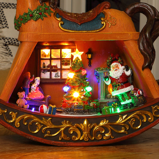 42cm LED Musical Rocking Horse with Train