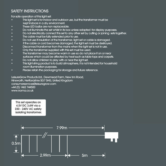 288 Warm White Snowing Cascades with a 0.5m Drop