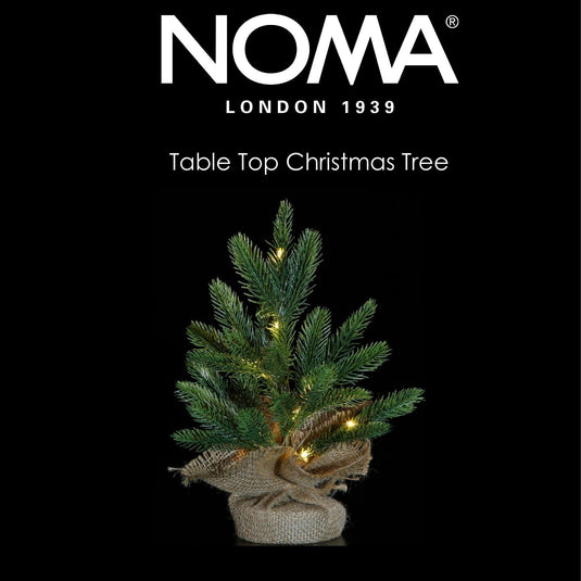 Table Top Christmas Tree in a Hessian Bag